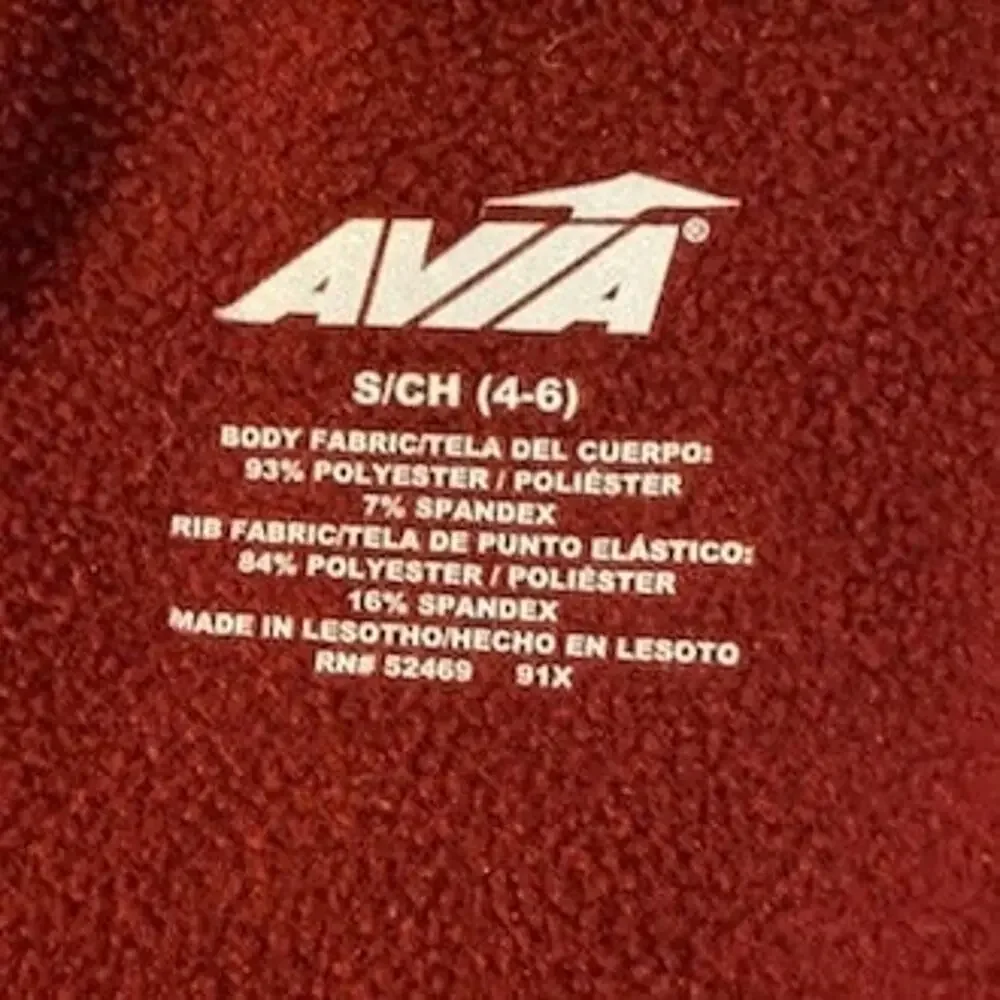 AVIA 1/2 zip pullover sweatshirt Size Small in Red Balm - Picture 5 of 5